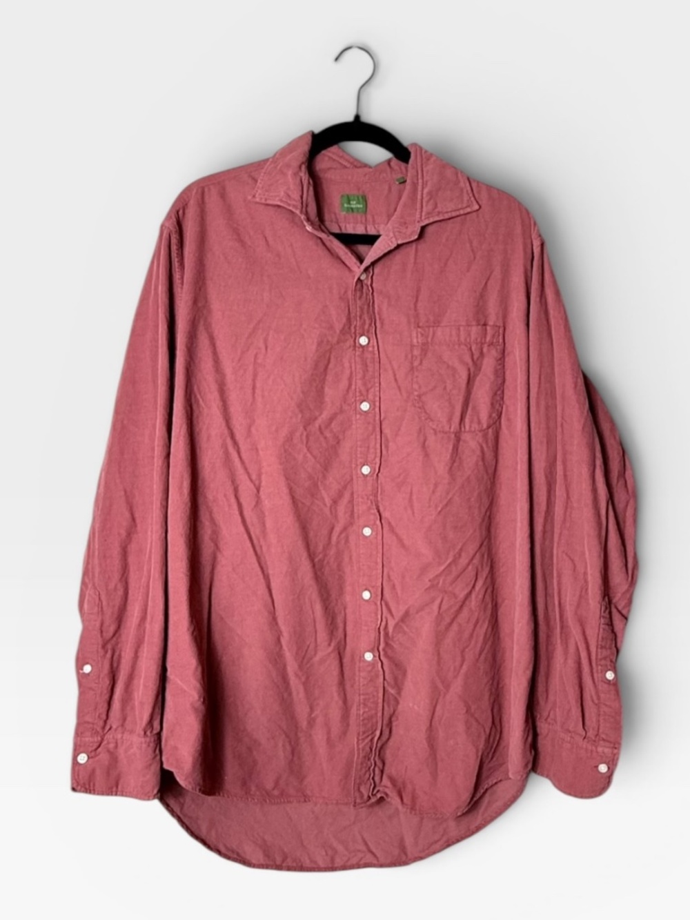 Sid Mashburn Muted Red Corduroy Long Sleeve Size XL (NOTE‎ FLAWS) (Q)